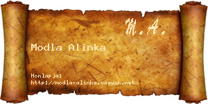 Modla Alinka névjegykártya